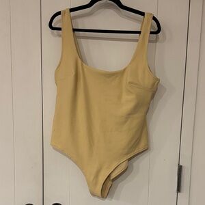 H&M Light Yellow One Piece Swimsuit